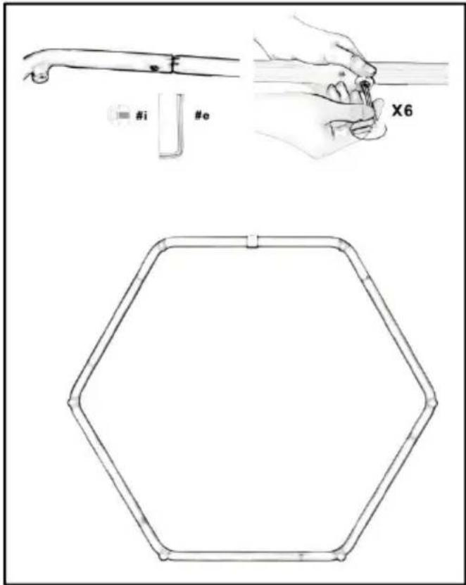 Vevor TX-B6390-48IN+T - Étape 2 - Fixation du cadre - 1
