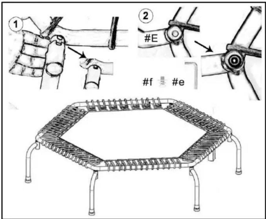 Vevor TX-B6390-48IN+T - Step 5- Attach Leg to the Trampoline - 1