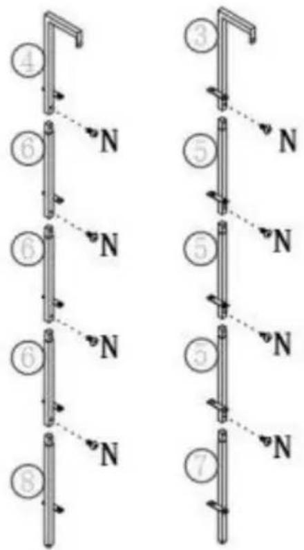 Vevor C240256S-01 - PIPE SHELVES ASSEMBLE - 3