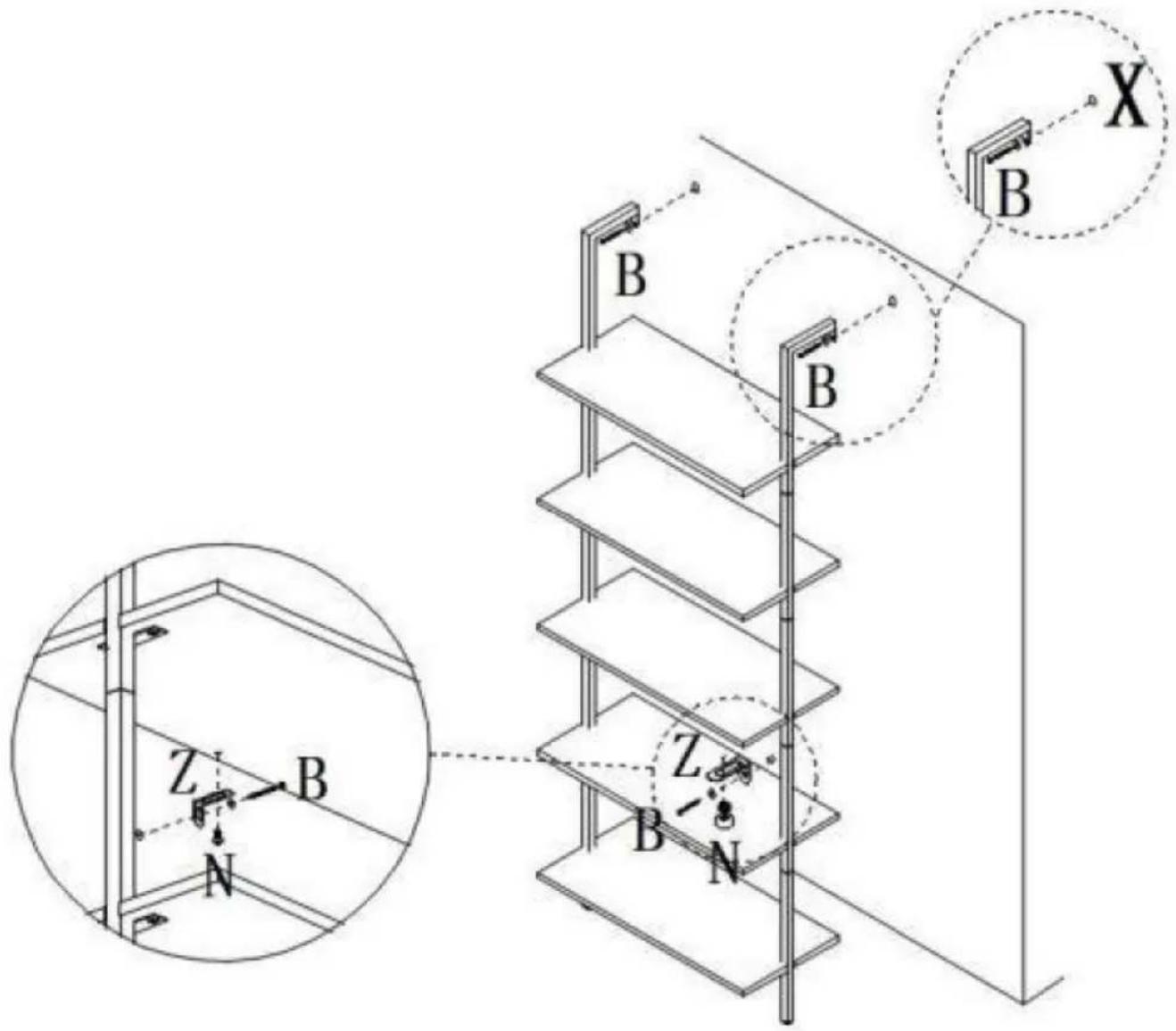 Vevor C240258S-02 - MONTAGGIO SCAFFALI TUBO - 3