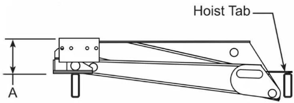 Vevor ER-006 - HOIST MOUNTING DIMENSIONS - 1