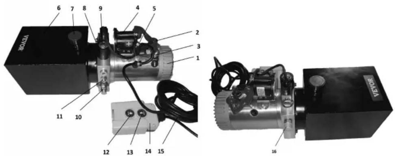 Vevor ZXDC12V-1.6KW-D-8L - PARTS ILLUstration - 1