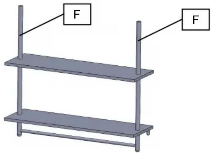 Vevor WPSR-XM010 - PIPE SHELVES ASSEMBLE - 5