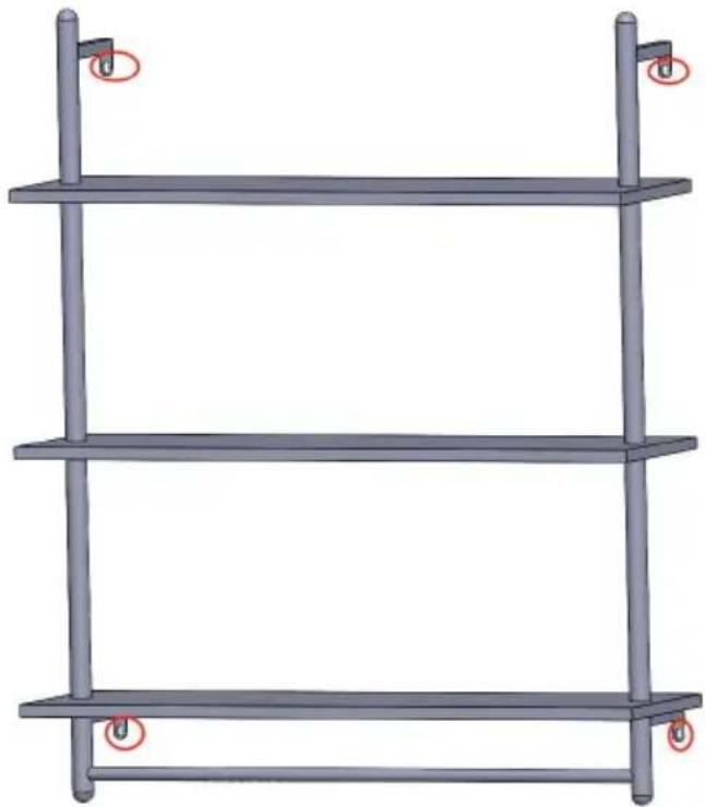 Vevor WPSR-XM010 - ATTACH PIPE SHELVES TO THE WALL - 1