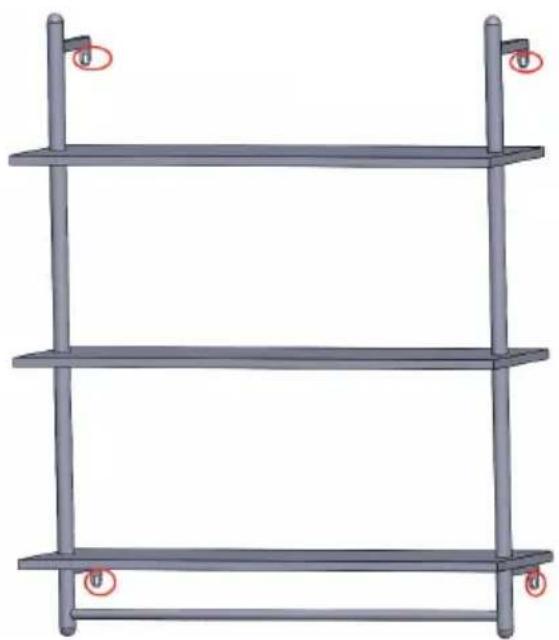 Vevor WPSR-XM010 - ATTACH PIPE SHELVES TO THE WALL - 5