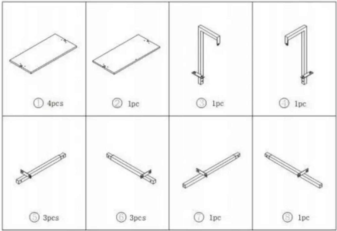 Vevor C240256S-02 - Parts & Hardware List - 1