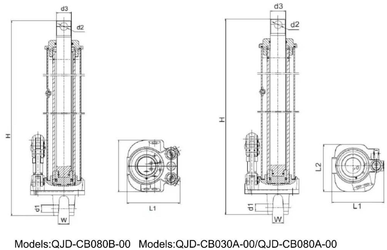 Vevor QJD-CB030A-00 - Dimensions - 2