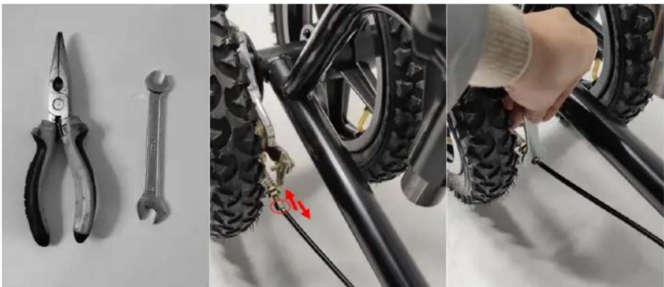 Vevor HFK-9225G-12 - How to adjust brakes? - 1