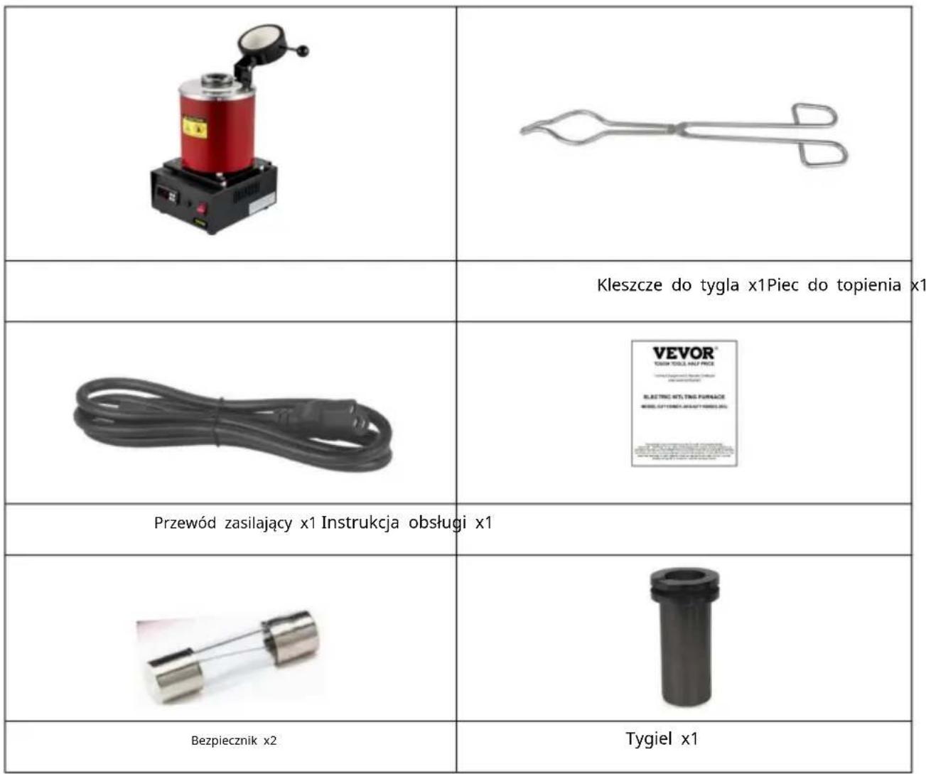 Vevor GF1100ND3-3KG - SCHEMAT STRUKTURY - 3