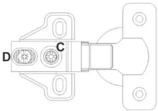 Vevor PHS25201-20 - Φ35 FIXED ON ONE WAY SHORT ARMS HYDRAULIC BUFFERING HINGES - 2