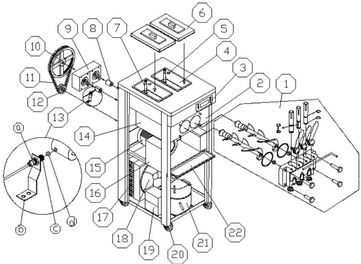 Vevor D425-B - I.Exploded Diagram - 2