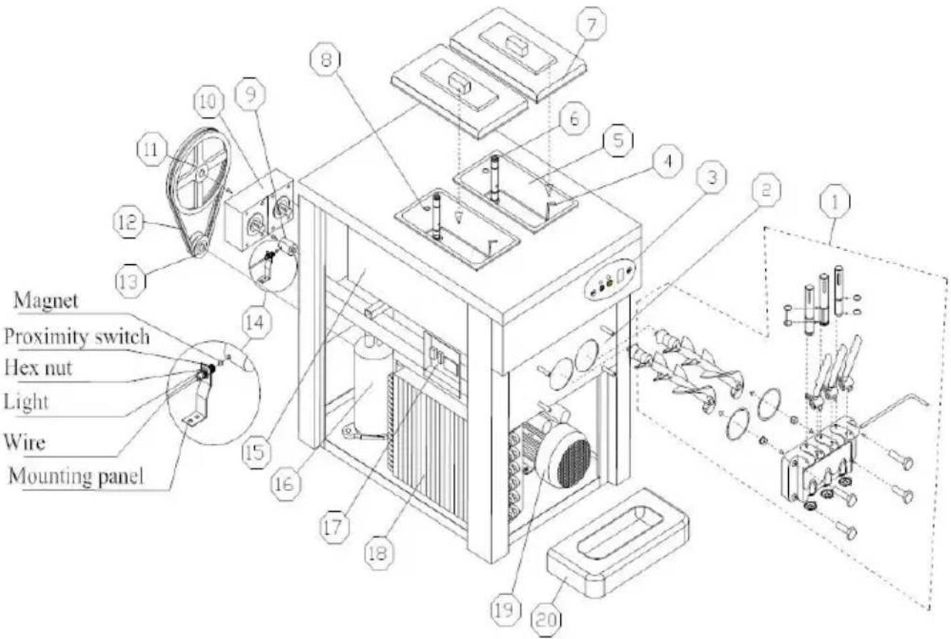 Vevor D425-B - I.Exploded Diagram - 1