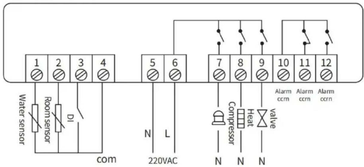 Vevor CW-6000 - CONTROLLER WIRING DIAGRAM - 1