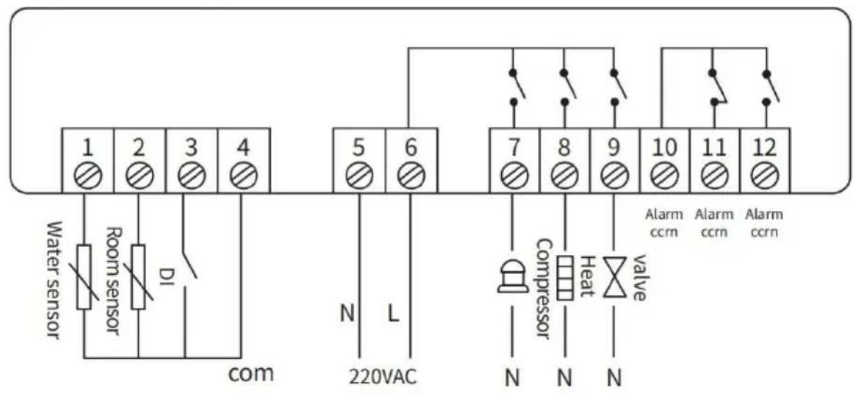 Vevor CW-6000 - CONTROLLER WIRING DIAGRAM - 1