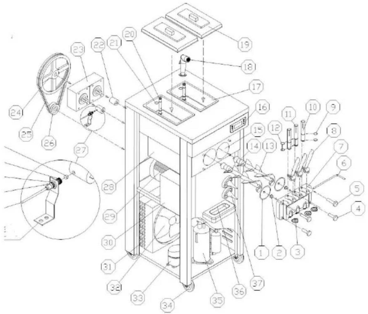 Vevor CKX300PRO-A19-B - II.Exploded Diagram - 1
