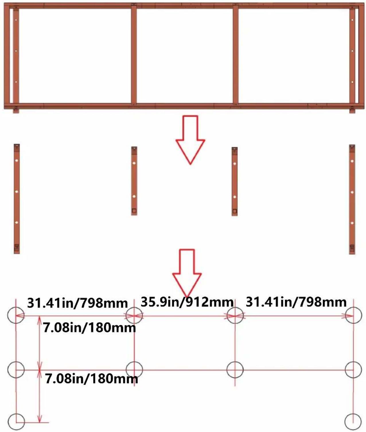 Vevor CGW-104INCH - Parts Required - 1
