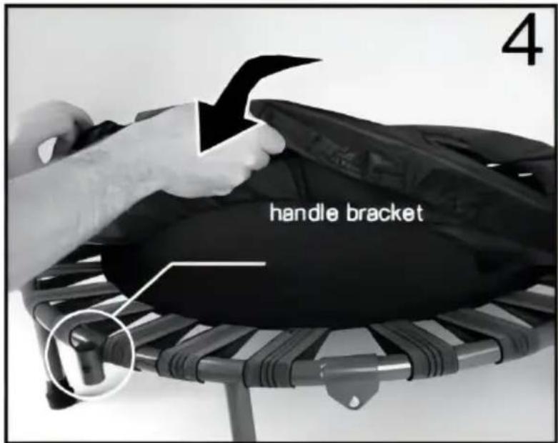 Vevor TX-B6232D-36IN - WARNUNG: Passen Sie beim Aufklappen des Trampolins auf Ihre Finger Halten Sie Ihre Finger von den Scharnieren fern. - 3