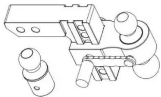 Vevor AL-2.5-DROP8 - KOGELHOUDER HAKEN - 1