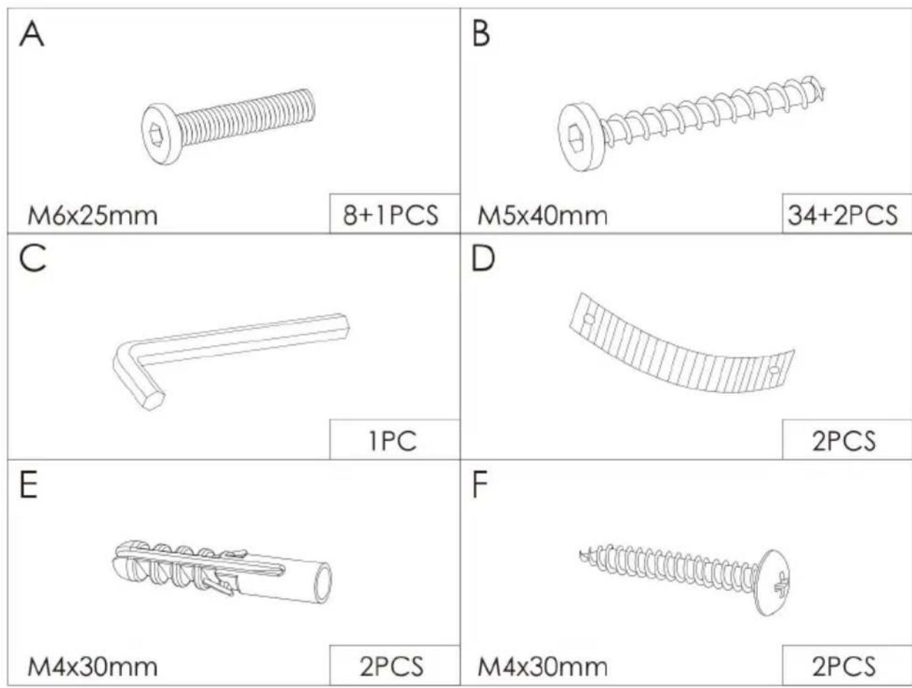 Vevor OPX-BSS-24IN-6T-N - PACKAGE CONTENTS - 2