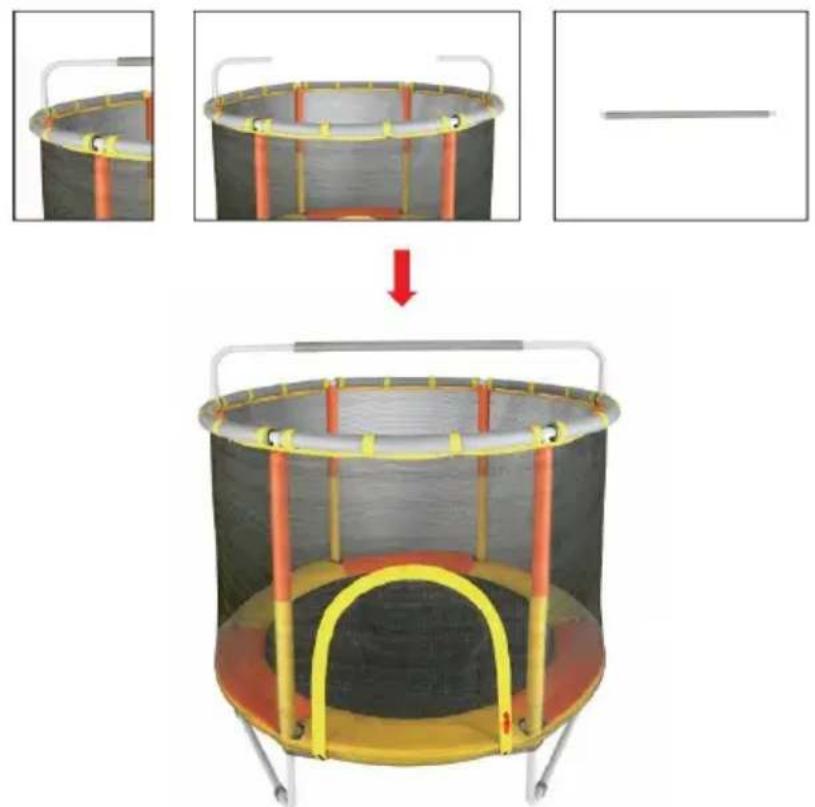 Vevor TX-B7110-55IN - Paso 7 -Instalar la barra para colgar - 1
