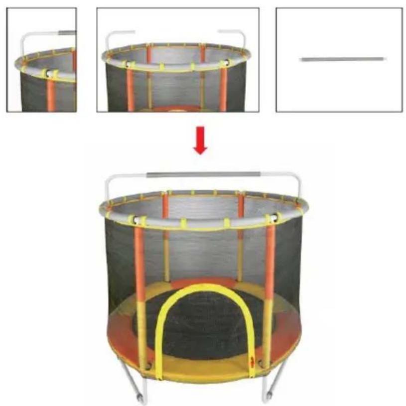 Vevor TX-B7110-55IN - Step 7 -Install the hanging bar - 1