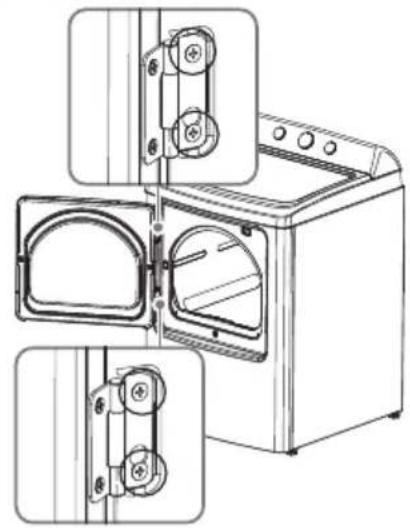 MIDEA MLTE45A2BWW - PROCÉDURE D'INVERSION DE PORTE - 5