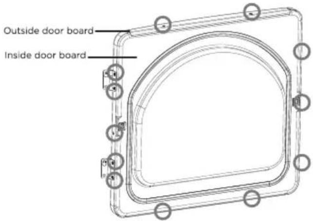 MIDEA MLTE45A2BWW - DOOR REVERSAL PROCEDURE - 3