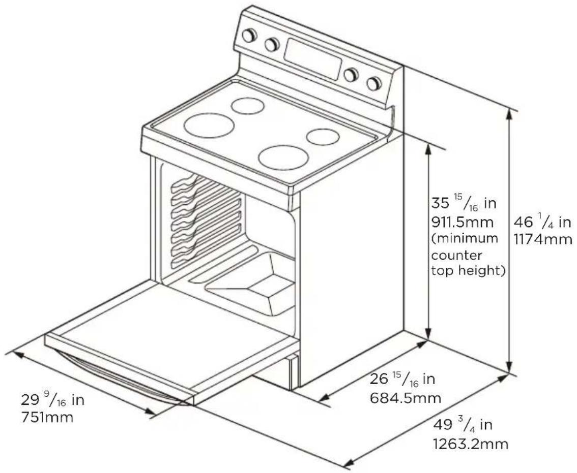 MIDEA MER30S2ABB - FREESTANDING CUTOUT - 2