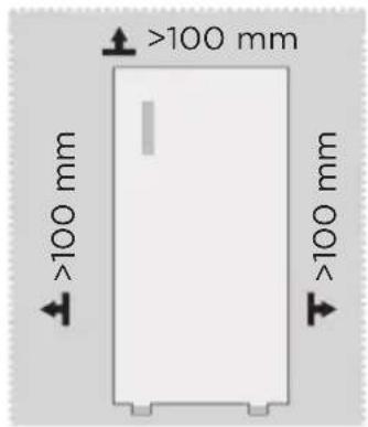 MIDEA MDRU229FZE01 - Wymiary i odstępy - 1