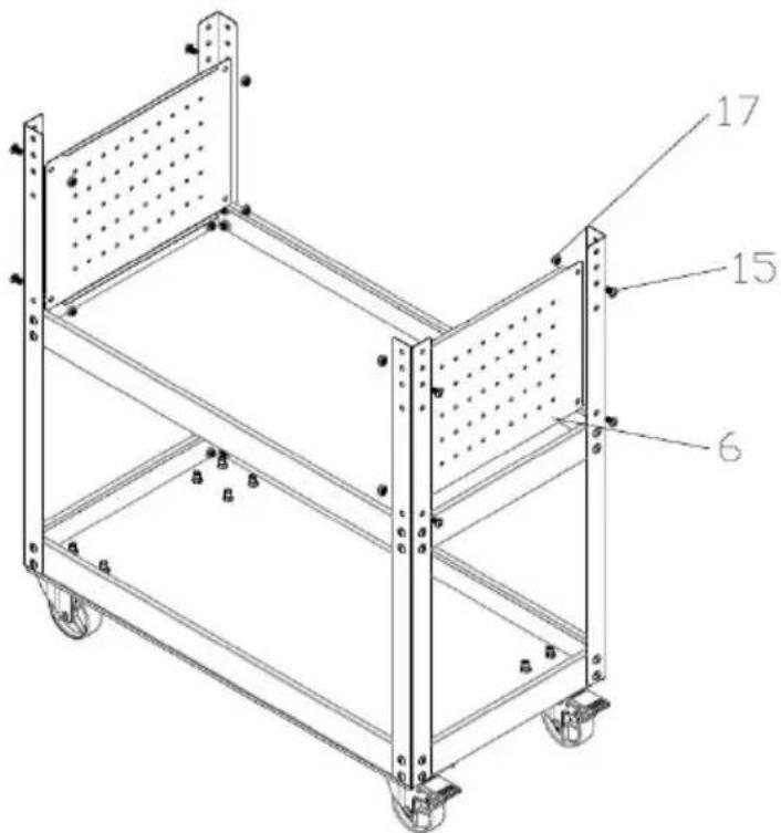 Vevor T271401 - Steg 4: Sätt ihop Pegboard 6#. - 1