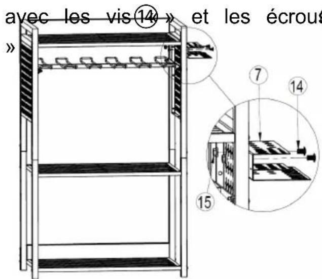 avec les vis⑭» et les écrou » 7 14 15