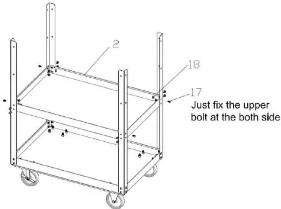 Vevor T271802 - Stap 3: Monteer de middelste plank 2# . - 1