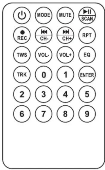 IBIZA SOUND SLK12A-TWS - AFSTANDSBEDIENING - 1