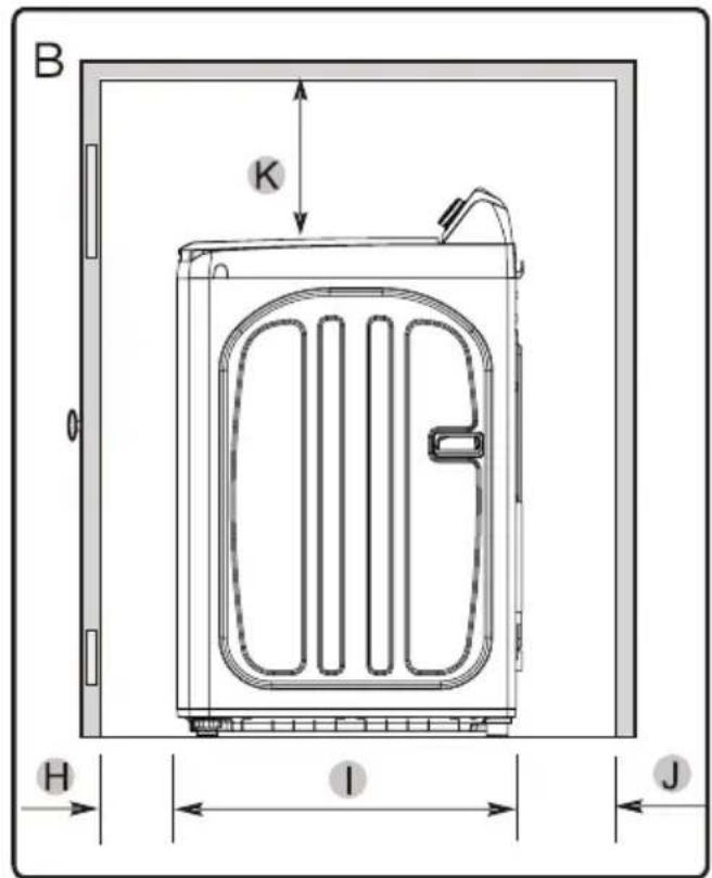 MIDEA MLTW45A2BWW - Installing in an alcove or closet - 2
