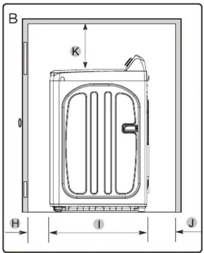 MIDEA MLTW45A2BWW - Installation dans une alcôve ou un placard - 2
