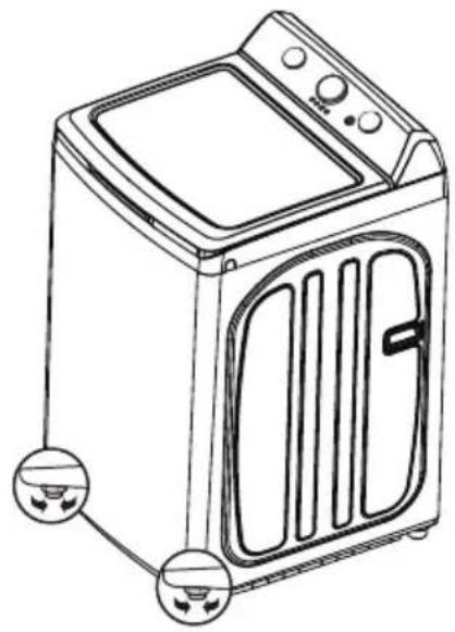 MIDEA MLTW45A2BWW - Adjust the leveling feet. - 1