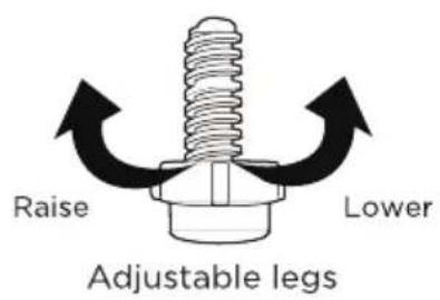 MIDEA MLTW45A2BWW - Adjust the leveling feet. - 2