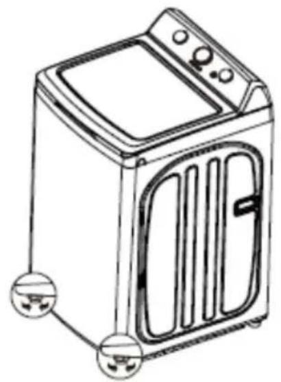 MIDEA MLTW45A2BWW - Régler les pieds de réglage. - 1