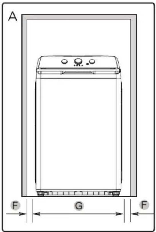 MIDEA MLTW45A2BWW - Installation dans une alcôve ou un placard - 1