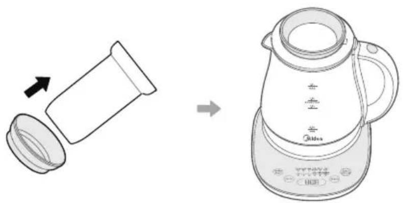 MIDEA MKH15180BGA - Stew cup installation steps - 1
