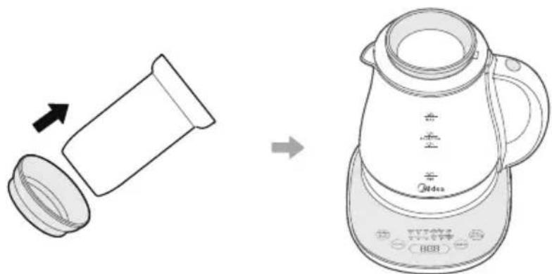 MIDEA MKH15180BGA - Étapes d'installation de la marmite à ragout - 1