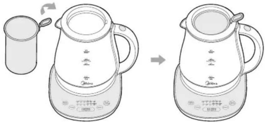MIDEA MKH15180BGA - Operating steps for filter screen installation - 1