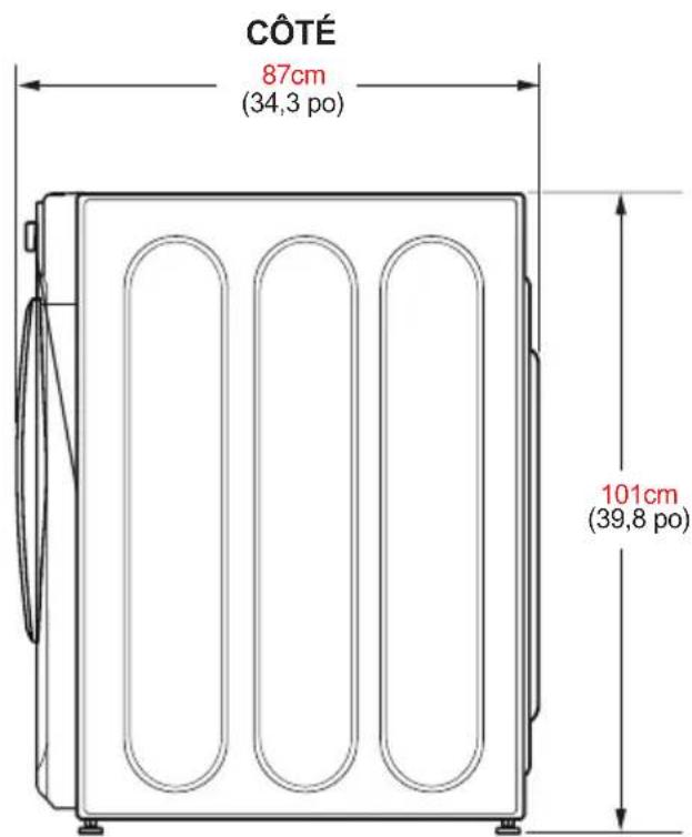 MIDEA MLHW52S7AGG - Dimensions brutes - 2