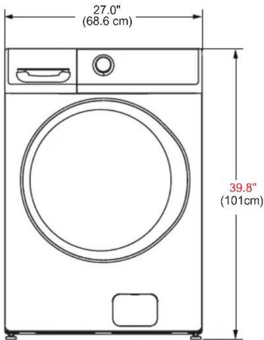 MIDEA MLHW52S7AGG - Rough-in Dimensions - 1