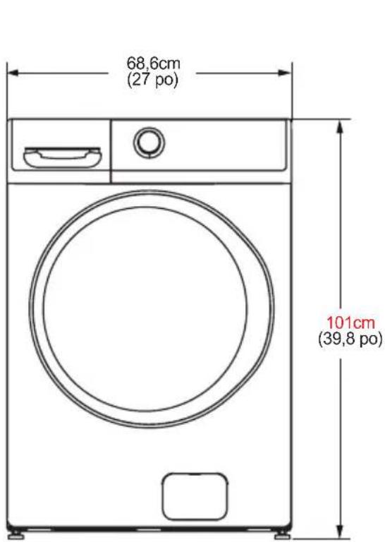 MIDEA MLHW52S7AWW - Dimensions brutes - 1