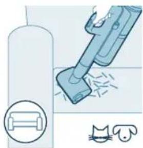 PHILIPS AquaTrio 7000 Series XW7263 - Verwenden der Mini-Turbo-Saugbürste - 3