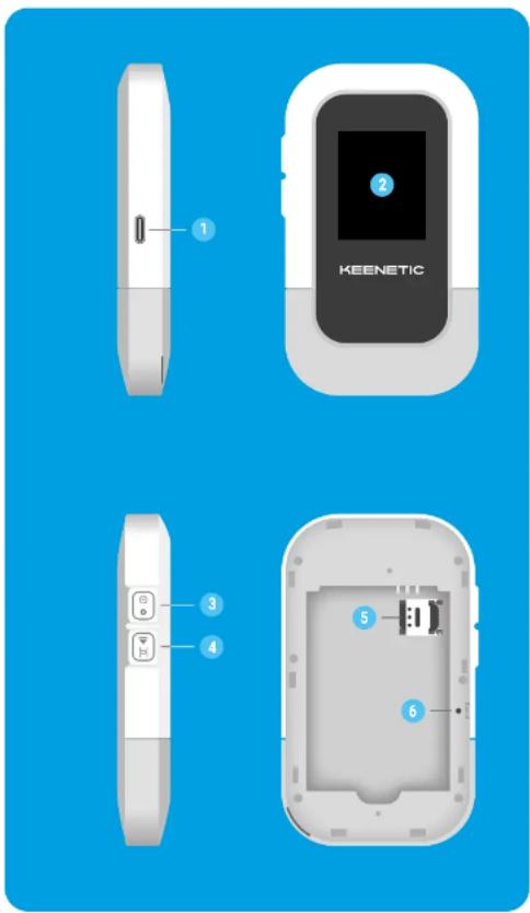 Keenetic Roamer 4G KN-5110 - Installation de la carte SIM et de la batterie - 3