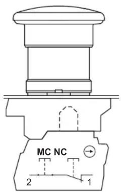 SCHNEIDER XB4BS84462 - Schema elettrico - 1