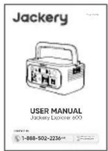 Jackery Explorer 600 v2 - ATTENTION - 1