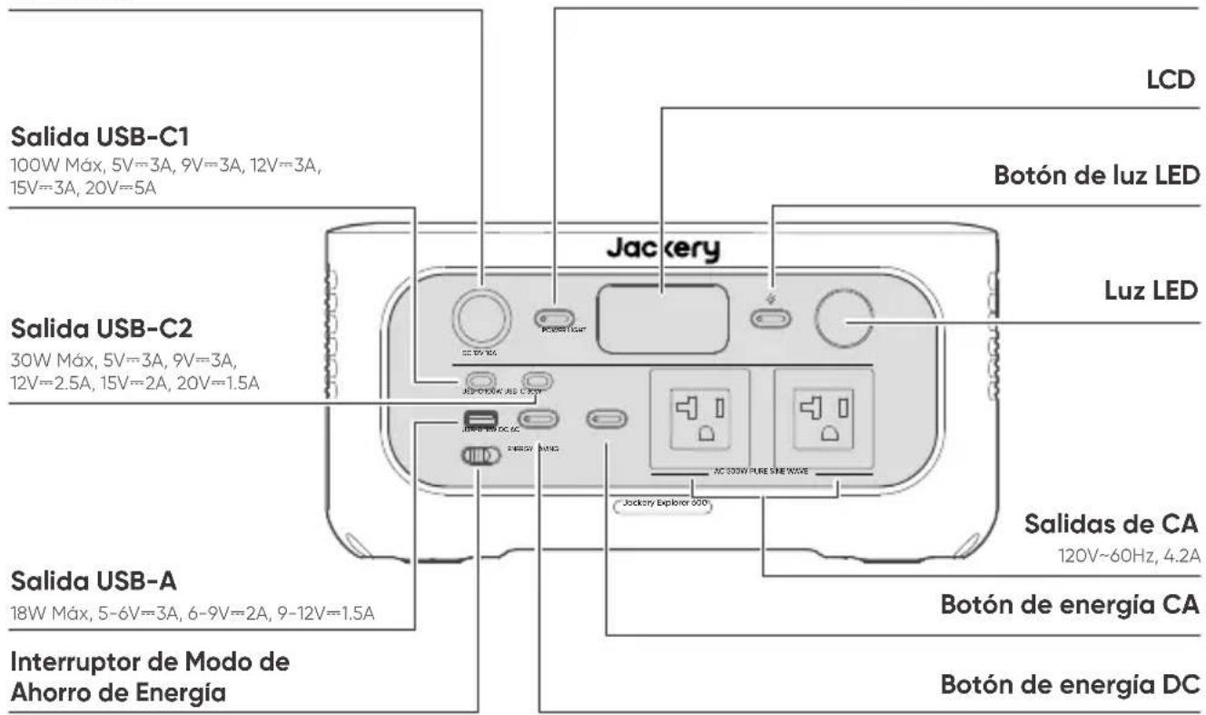 Jackery Explorer 600 v2 - VISTA FRONTAL - 1